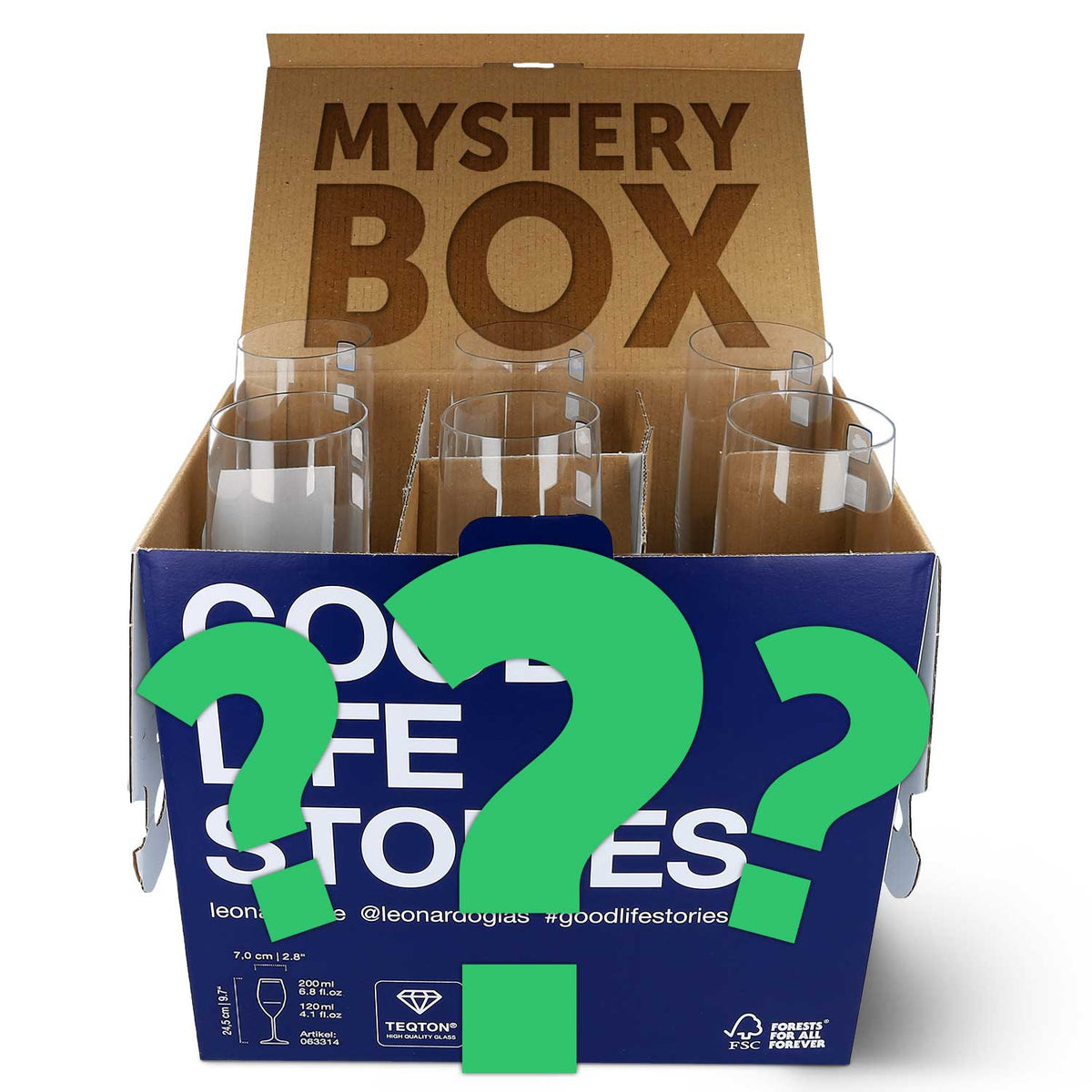 Stölzle Lausitz Weinglas Mystery Box - 6 zufällig gravierte Gläser