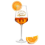 Stölzle Lausitz Weinglas mit UV-Druck - "Let the good times Aperol" mit Namen
