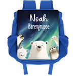 Bedruckter Rucksack für Kinder - Polartiere mit Name