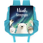 Bedruckter Rucksack für Kinder - Polartiere mit Name