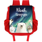 Bedruckter Rucksack für Kinder - Polartiere mit Name