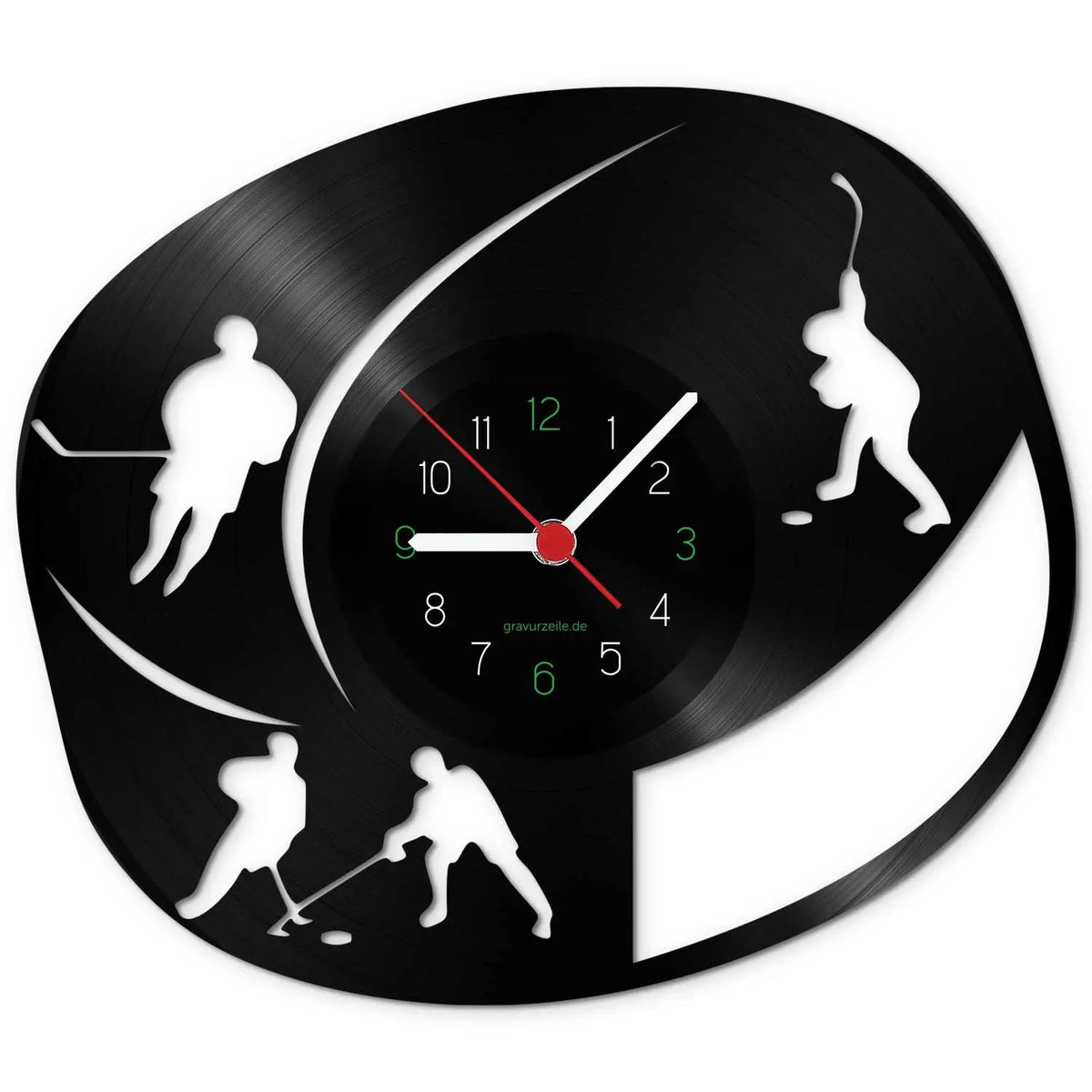 Wanduhr aus Vinyl Ice Hockey