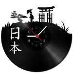 Wanduhr aus Vinyl Japan