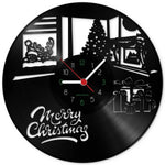 Wanduhr aus Vinyl Merry Christmas