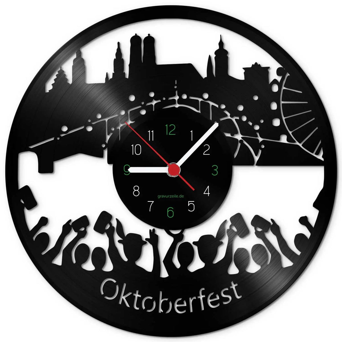 Wanduhr aus Vinyl Oktoberfest