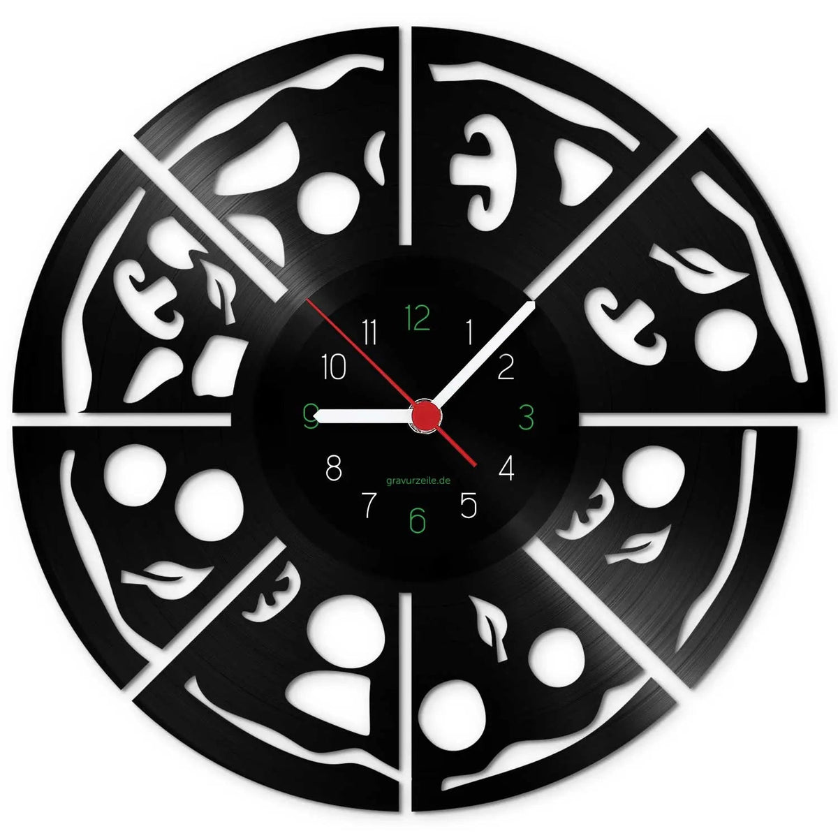 Wanduhr aus Vinyl Pizza ist da