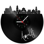 Wanduhr aus Vinyl Skyline Amalfi