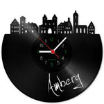 Wanduhr aus Vinyl Skyline Amberg