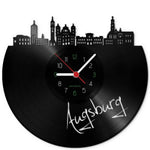 Wanduhr aus Vinyl Skyline Augsburg