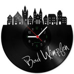 Wanduhr aus Vinyl Skyline Bad Wimpfen