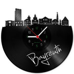 Wanduhr aus Vinyl Skyline Bayreuth