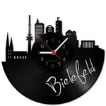 Wanduhr aus Vinyl Skyline Bielefeld