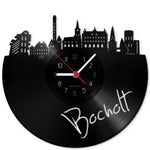 Wanduhr aus Vinyl Skyline Bocholt