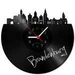 Wanduhr aus Vinyl Skyline Brandenburg