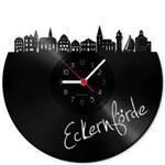 Wanduhr aus Vinyl Skyline Eckernförde