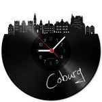 Wanduhr aus Vinyl Skyline Coburg