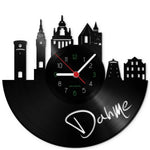 Wanduhr aus Vinyl Skyline Dahme/Mark
