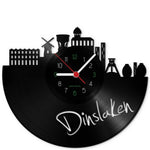 Wanduhr aus Vinyl Skyline Dinslaken