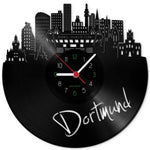 Wanduhr aus Vinyl Skyline Dortmund