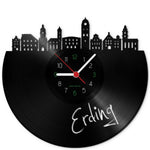 Wanduhr aus Vinyl Skyline Erding
