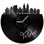 Wanduhr aus Vinyl Skyline Fritzlar
