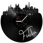 Wanduhr aus Vinyl Skyline Fulda