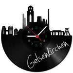 Wanduhr aus Vinyl Skyline Gelsenkirchen
