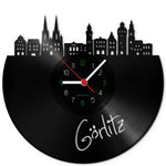 Wanduhr aus Vinyl Skyline Görlitz