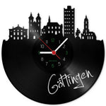 Wanduhr aus Vinyl Skyline Göttingen