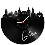 Wanduhr aus Vinyl Skyline Gotha