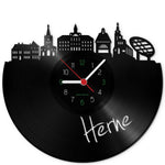 Wanduhr aus Vinyl Skyline Herne