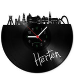 Wanduhr aus Vinyl Skyline Herten