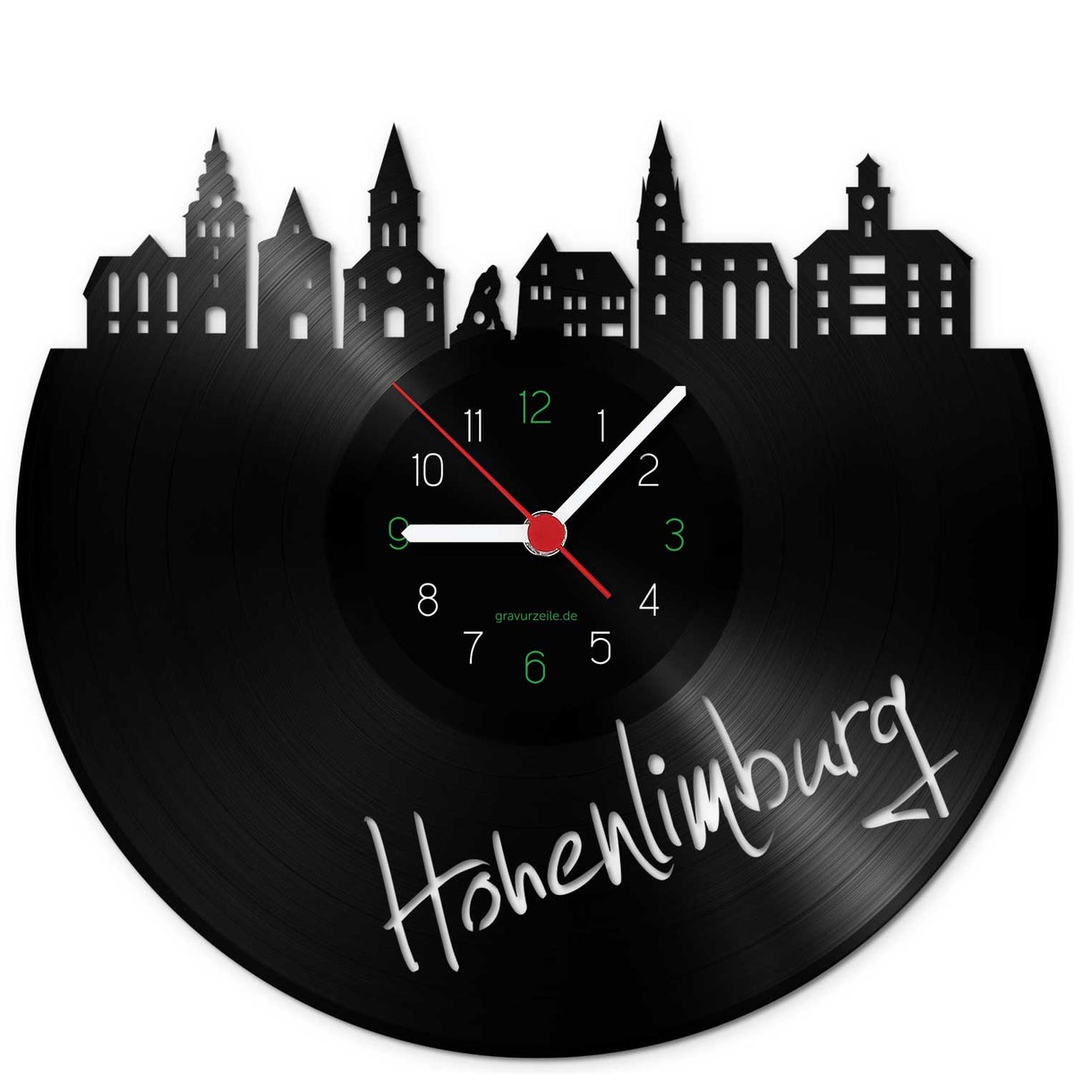 Wanduhr aus Vinyl Skyline Hohenlimburg