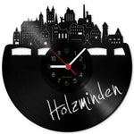 Wanduhr aus Vinyl Skyline Holzminden