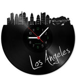 Wanduhr aus Vinyl Skyline Los Angeles