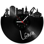 Wanduhr aus Vinyl Skyline Lünen