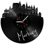 Wanduhr aus Vinyl Skyline Marburg