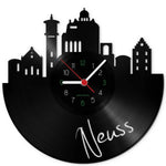 Wanduhr aus Vinyl Skyline Neuss