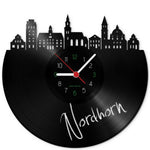 Wanduhr aus Vinyl Skyline Nordhorn