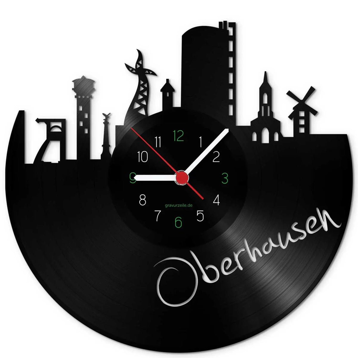 Wanduhr aus Vinyl Skyline Oberhausen