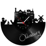 Wanduhr aus Vinyl Skyline Oldenburg