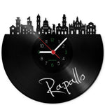 Wanduhr aus Vinyl Skyline Rapallo