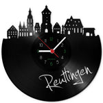 Wanduhr aus Vinyl Skyline Reutlingen