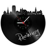 Wanduhr aus Vinyl Skyline Rheinberg