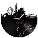 Wanduhr aus Vinyl Skyline Schalke