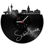 Wanduhr aus Vinyl Skyline Schiefbahn