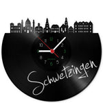 Wanduhr aus Vinyl Skyline Schwetzingen