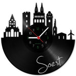 Wanduhr aus Vinyl Skyline Soest