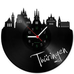 Wanduhr aus Vinyl Skyline Thüringen