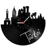 Wanduhr aus Vinyl Skyline Türkei